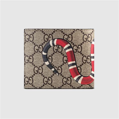 gucci snake gg supreme wallet|gucci snake wallet men's.